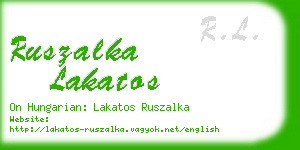 ruszalka lakatos business card